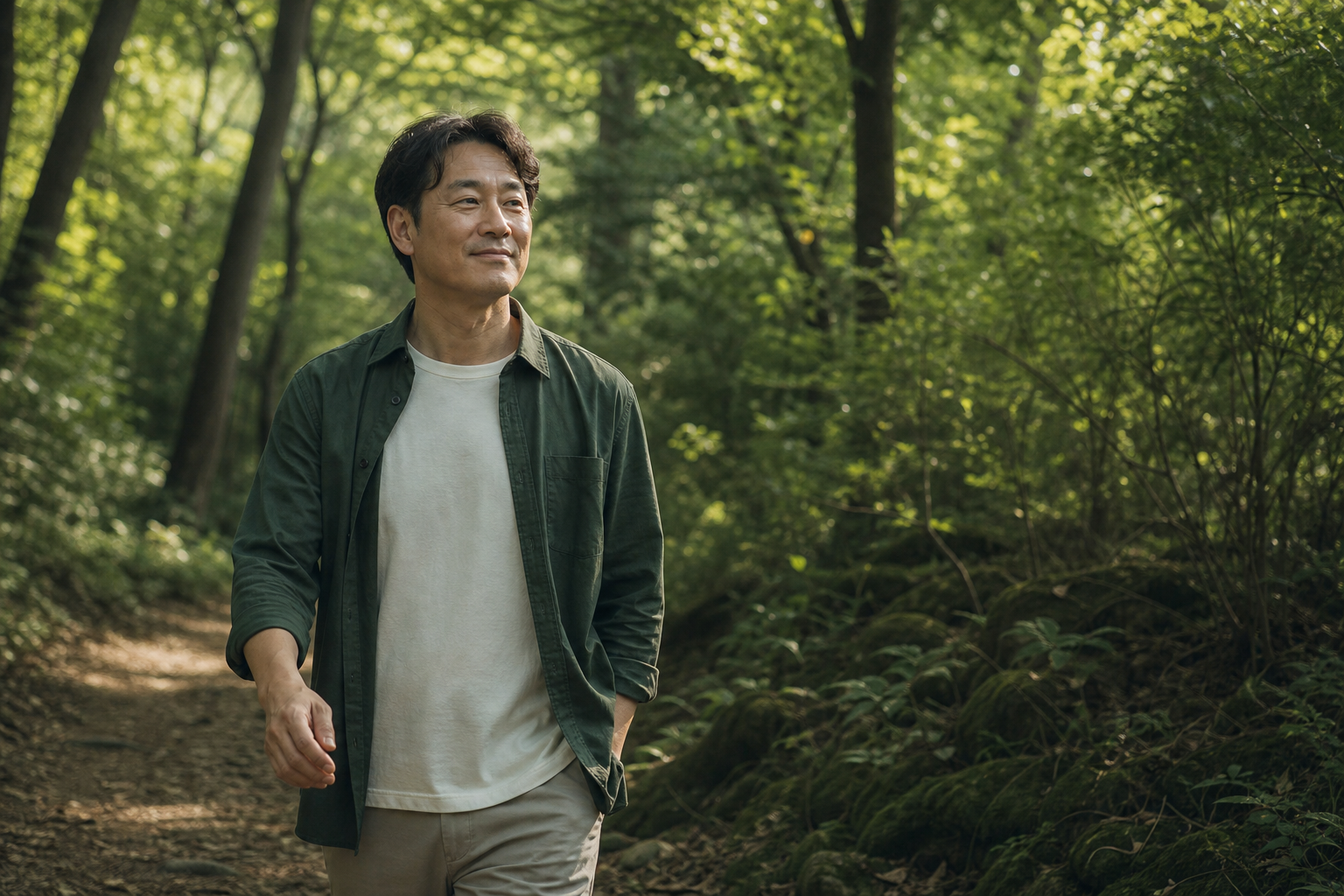 장 건강을 위한 숲속 산책